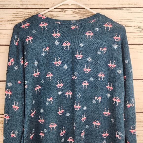 Ellen Tracy Women's Flamingo Super Soft Lounge Top Size Medium Cozy - Picture 6 of 8